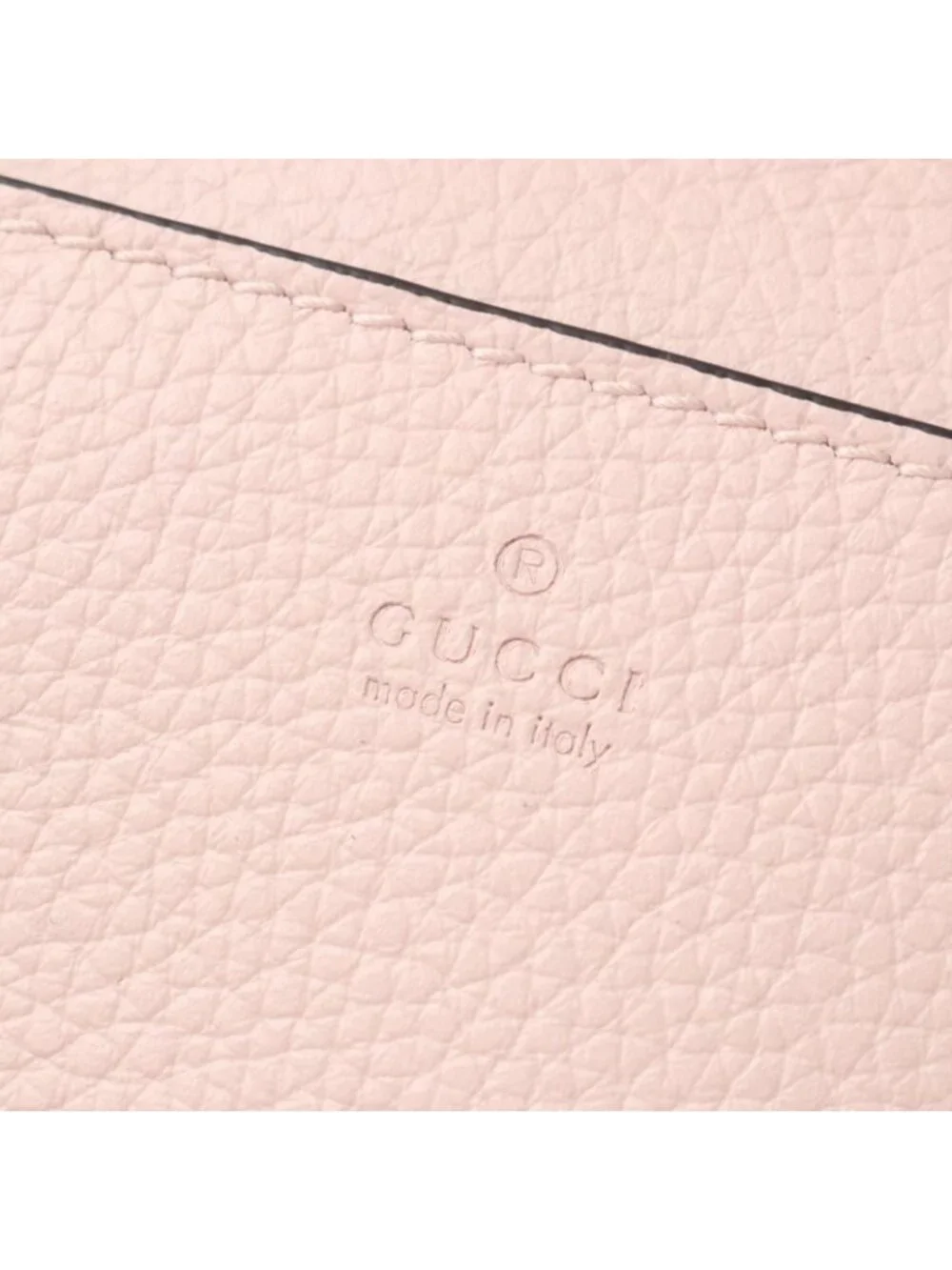 Gucci Trifold Wallet Double Bicolor Mini GG Supreme Pink Beige Leather Bifold - Picture 5 of 5